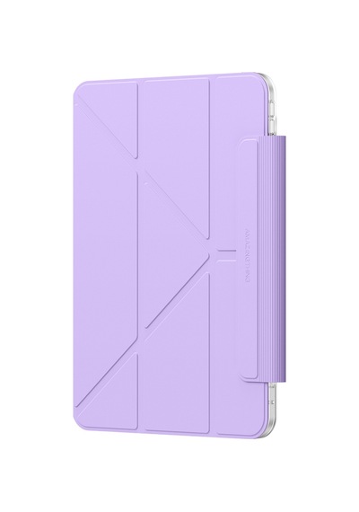 Apple Uyumlu iPad Pro 11 2024 Amazingthing Minimal Mag Katlanabilir Standlı Kalem Bölmeli Kılıf Mor Kapaklı Kılıf