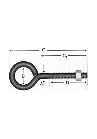 Kapalı Metrik Kanca M5 / 21x80 - 100 Adet Çok Renkli