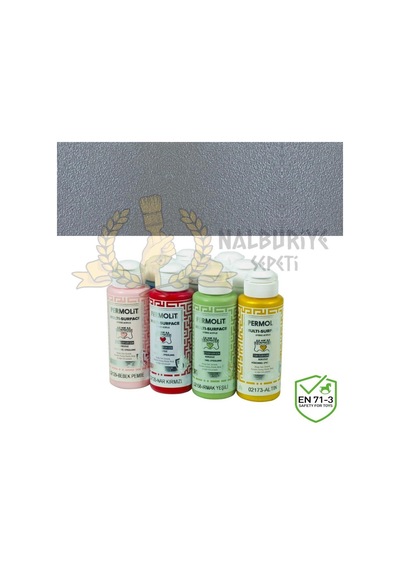 Permolit Multi-Surface Akrilik Hobi Boyası Metalik Gümüş 120 Ml.