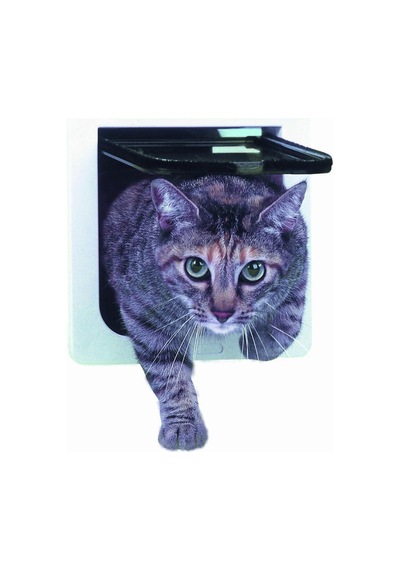 Mükemmel Pet Kedi Flap Kapı, 4 Yollu Kilitli Pet Kapı, 6 1/4 X 6 1/4 "kapak Boyutu