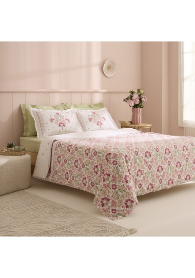 Kaşmir Home Mery %100 Pamuk Tek Kişilik Nevresim Takımı Pudra Pembe