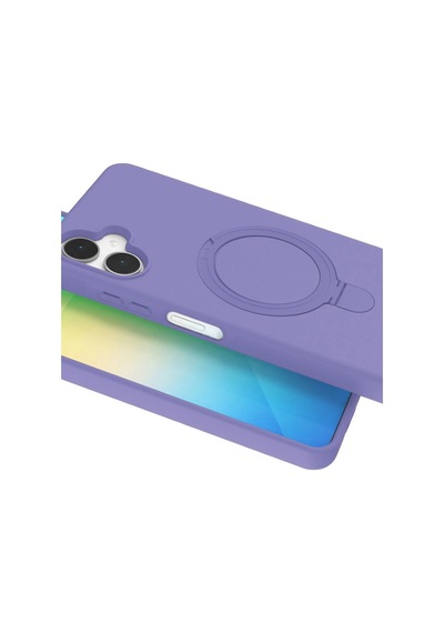 Samsung Uyumlu Galaxy A06 Regal Magsafe Standlı Kapak Lila,
