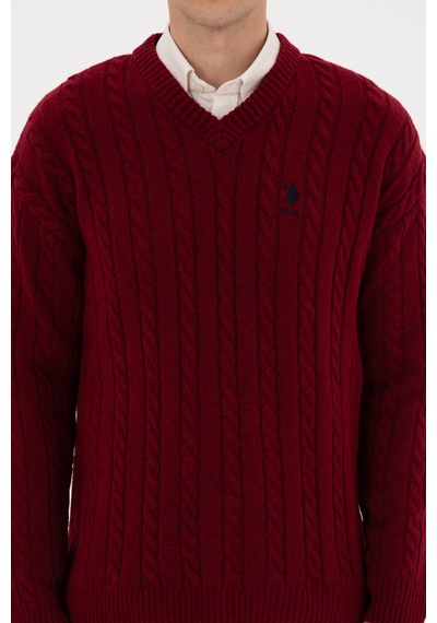 U.s. Polo Assn. Erkek Bordo Kazak /triko 50315038-vr014 Bordo