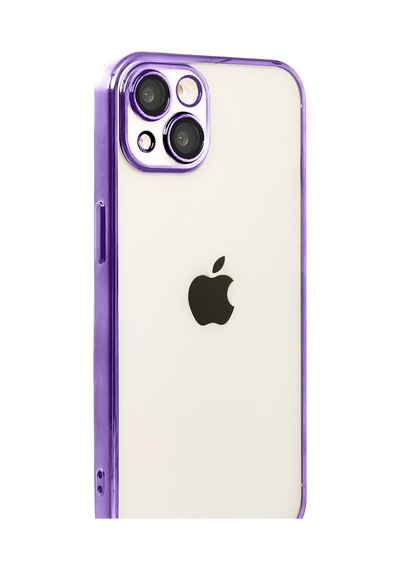 Apple iPhone  Uyumlu,  15 Razer Lensli Silikon - Mor