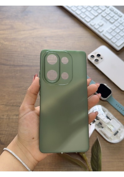 Redmi Note 13 Pro 4g Uyumlu Süper İnce Mat Ultra Thin Silikon Kılıf Yeşil