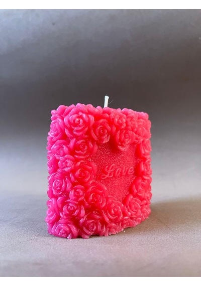 Novavita Yenihayat Sevgililer Günü Yılbaşı İçin Love Yazılı Mum Pembe