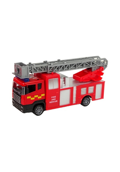 Vardem Die-cast 360 Döner Merdivenli İtfaiye Kamyonu - Metal Alaşım Çek-bırak Oyuncak