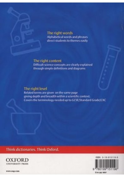 Oxford Science Study Dictionary Paperback