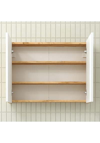 Roomart Ad7 Kulpsuz Çift Kapaklı Ahşap-Mat Beyaz Mdf 80 Cm Beyaz