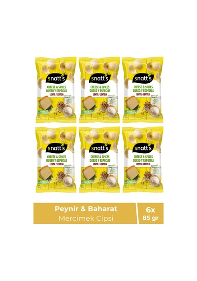 Mercimek Cipsi Peynir & Baharat Aromalı 85 Gr X6 Adet