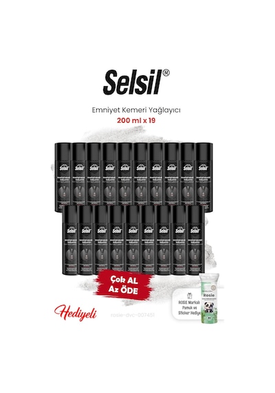 Selsil 19 Adet - 200 Ml Emniyet Kemeri Yağlayıcı Ve Rosıe
