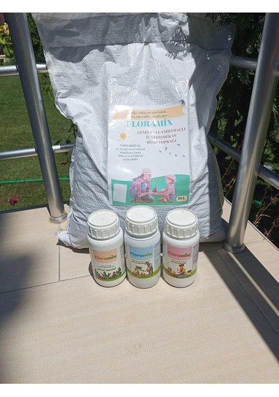 3'ü 1 Arada Bitki Bakım Seti, 250ml Sıvı Bitki Besinleri, Kaktüs, Çiçekli Ve Yeşil Yapraklı Bitkiler İçin Organik Saksı Toprağı, 4 Parça Profesyonel Bitki Besleme Seti