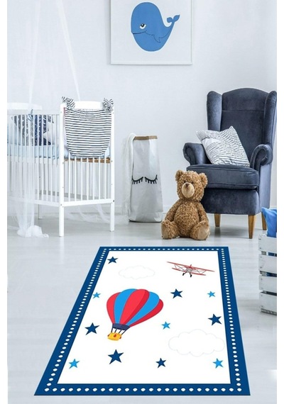 Pelangi Uçan Balon Teyyare Desenli Yıldızlı Dijital Baskı Yıkanabilir Kaymaz Taban Erkek Çocuk Odası Halısı, Mavi-beyaz 80 X 200 Sku: Zeusb0fdx41vyk 163kırçıllıhasır Pelangi Uçan Balon Teyyare Desenli Yıldızlı Dijital Baskı Yıkanabilir Kaymaz Taban Erkek Çocuk Odası Halısı, Mavi-beyaz 80 X 200 Sku: Zeusb0fdx41vyk 163kırçıllıhasır