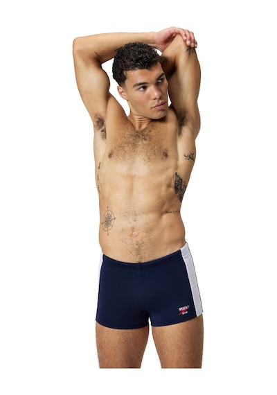 Speedo Jetstream Retro Colorblock Square Leg Erkek Yüzücü Mayosu Lacivert