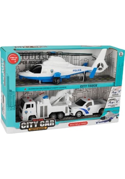 Cıty Car Helıkopter Ve Kurtarma Aracı 3 Lü Set