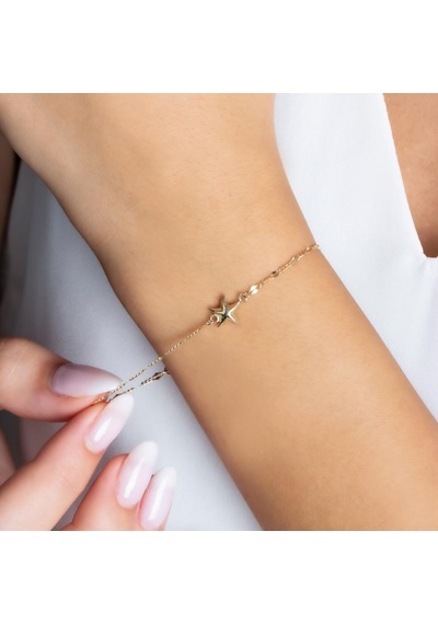 Altın Yıldız Bileklik BL0799 Sarı Altın