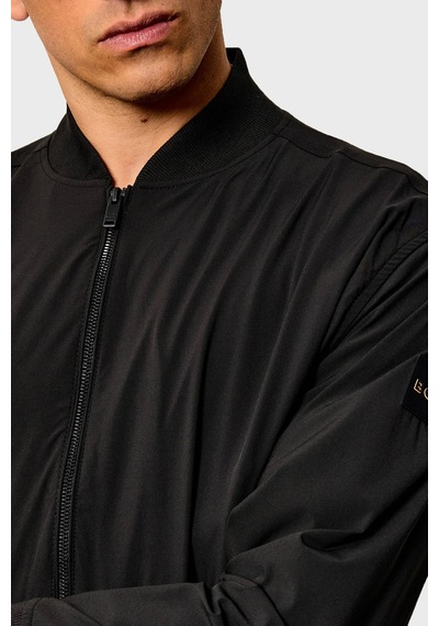 Boss Logolu Regular Fit Kolej Yaka Mont Erkek Mont 50568931 001 Siyah