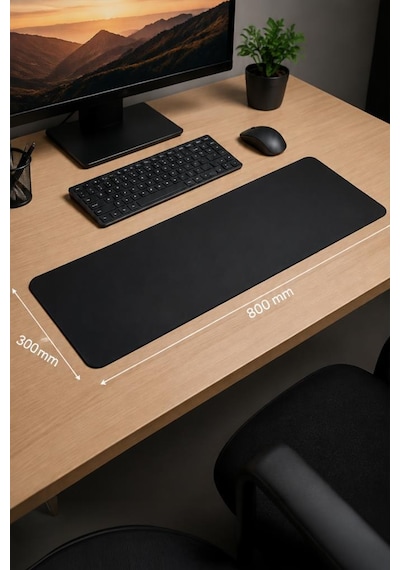 Gaming Oyuncu Klavye Fare Altlığı Kaymaz Taban Mouse Pad Bk 300 800mm Siyah