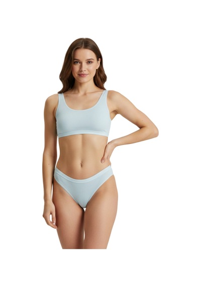 Sensu Kadın 3'lü Modal Fitilli Slip Külot Model-2 Ekru