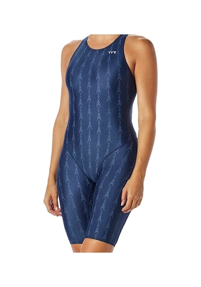 Tyr Aerofit Shortjohn U12 Uyumlu Kadın Yüzücü Mayo - Fusion Mavi