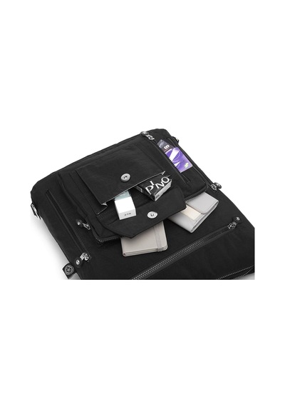 Smart Bags Büyük Boy Su Geçirmez Krınkıl Kumaş Hem Sırt Hem Omuz Çantası Mavi Rose