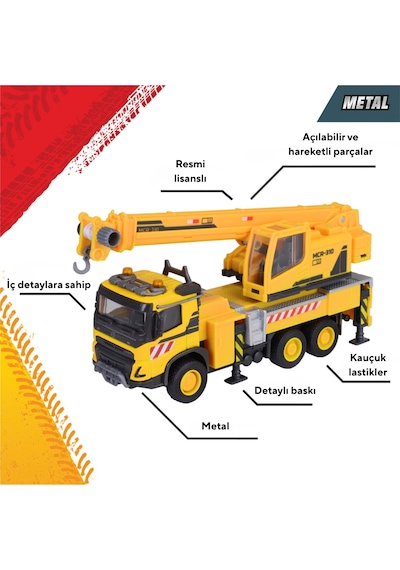 Majorette Volvo Fh16 Kamyon Ve Tekerlekli Yükleyici Metal Araç 22cm