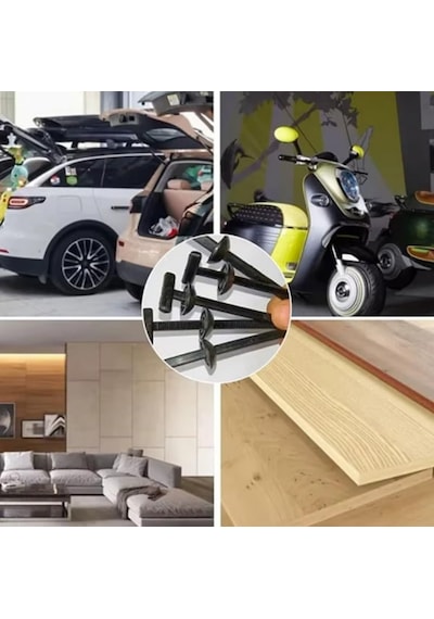 30 Parça T Başlı Plastik Araç Sabitleme Kelepçesi, Naylon Kablo Bağı Klips Seti, Araç Panel Tam