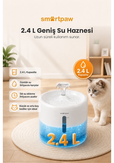Aqua Core Kedi Su Pınarı Distribütör Garantili