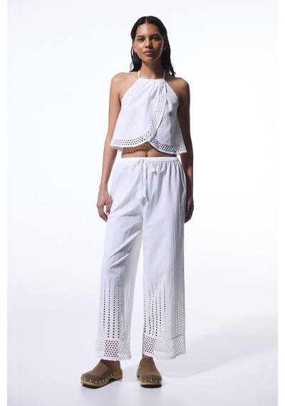 Penti Beyaz Arlet Halter Yaka Crop Üst