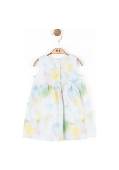 Nk Kids Kız Bebek Alice Elbise Ekru-mavi Ekru - Mavi