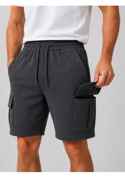 Wear Vexel Erkek 4 Cepli Kargo Şort Lastikli Bel Bağcıklı Rahat Kalıp Yazlık Şort - Antrasit Çok Renkli