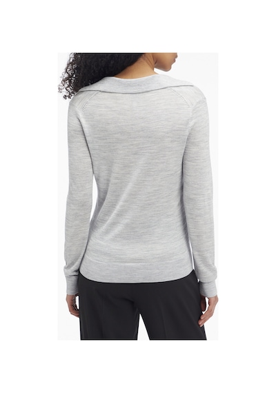Calvin Klein Kadın V Yaka Slim Fit Uzun Kollu Gri Kazak K20k208029-p68 Gri