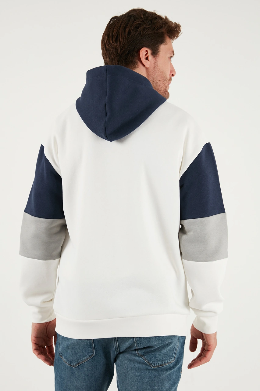 Buratti Pamuklu Relaxed Fit Kapüşonlu Içi Tüylü Yumuşak Şardonlu 2' Li Paket Erkek Sweat 5905299S2 Ekru-Haki
