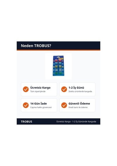 Trobus Oto Bıçak Sigorta Seti 10 Parça Standart Boy Karışık Amper Diğer