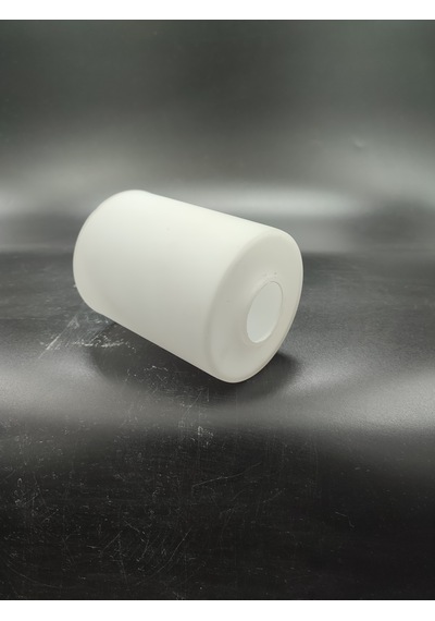 Küçük Silindir Avize Camı.beyaz Renkli E.14 Mum Ampule Göre Çapı:8.00 Cm-h:10.50 Cm Mat Beyaz