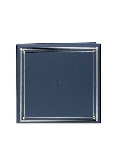 Mb-10 Post Bound Suni Deri Kapaklı Hatıra Kitabı, 30.5x30.5 Cm, Mavi