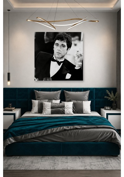Tam Renk Al Pacino Dekoratif Kanvas Duvar Tablosu Çok Renkli