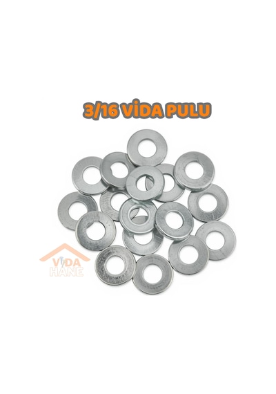 Vida Hane 50 Adet Metal Vida Pulu 3/16 Galvanizli 1