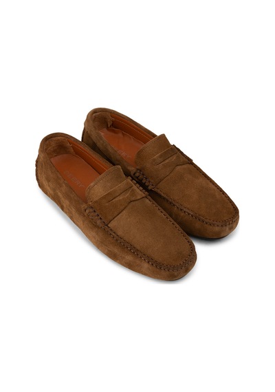Deery Erkek Hakiki Süet Taba Rengi Penny Loafer - E0920mtbac01