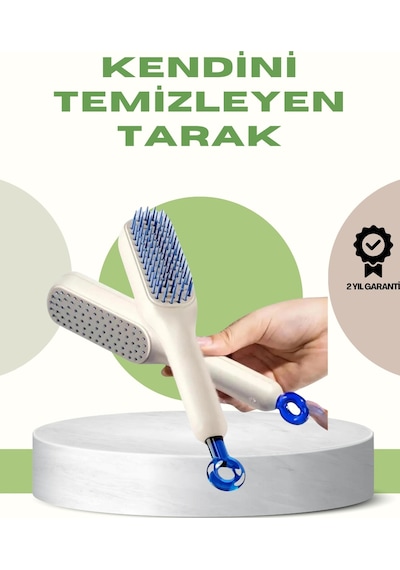 Anti-statik Saç Tarağı Kolay Temizlenebilir, Silikon Masaj Uçlu, Kompakt Boyut Standart