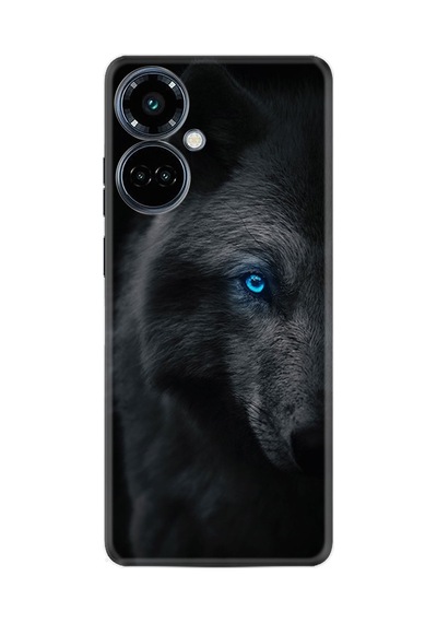 Tecno Camon 19 Pro Kılıf Resimli Desenli Silikon Platinium Series Dark Wolfs 1834