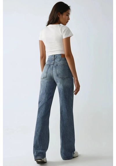 Hiccup Straight Fit Denim Pantolon Mavi