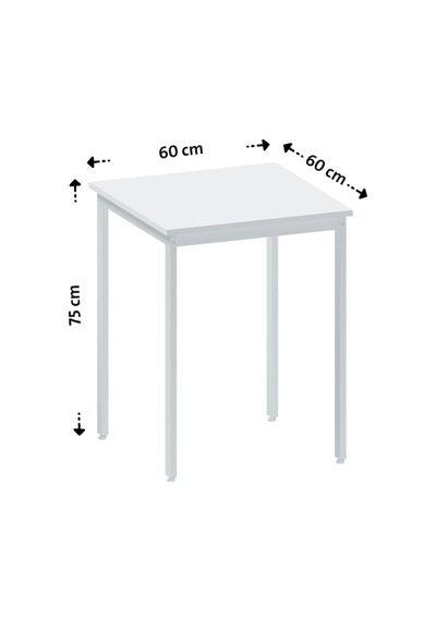 Balkon Bahçe Mutfak 5'li Bistro Set Masa Sandalye Takımı Beyaz - Beyaz