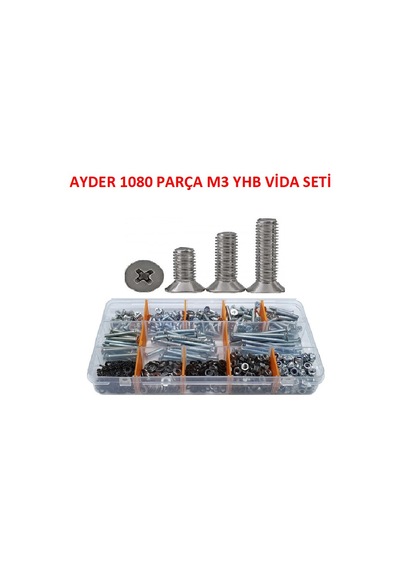 Ayder Hırdavat M3 Yhb Vida Seti 1080 Parça