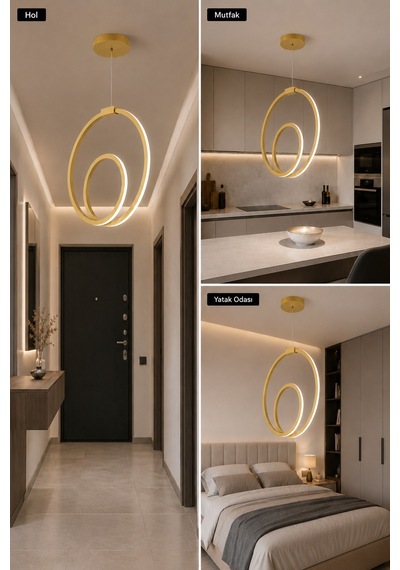 AvizeGO Ovira Led Sarkıt Avize Beyaz Işık Eskitme