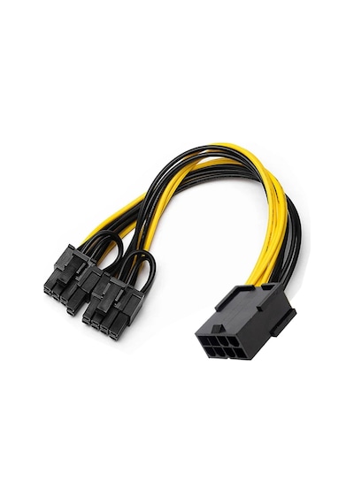 8 Pin Pcıe 2 X Pcıe 8 6+2 Pin Grafik Kartı Y-splitter Güç Kablosu