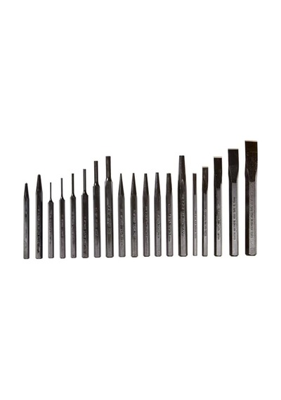 Tools 61019 Zımba Ve Keski Seti, Siyah Oksit Kaplama, 19 Parça