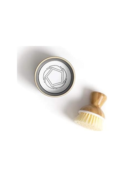 Full Bubble Bis Keramik Seifenspender & Scrubber Schwamm Set, Weiß, Grau/weiß, Dish Brush + Dispenser 12 Izgara