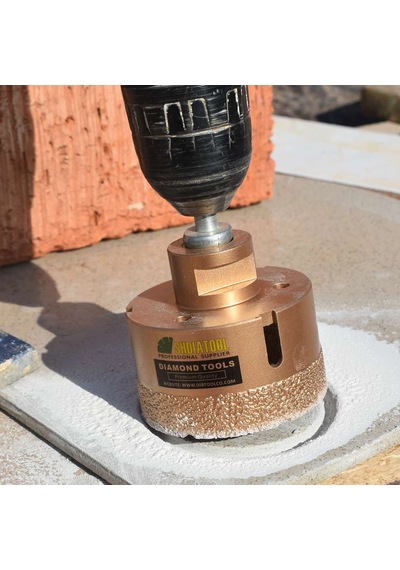 Mermer Granit Panç M14 Fayans Beton Karot 100mm Sarı Elmas Delme