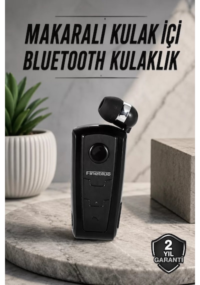 Hepsi Tüm Telefonlara Uyumlu Mikrofonlu Titreşimli Makaralı Bluetooth Kulakiçi Kulaklık Najmaddin